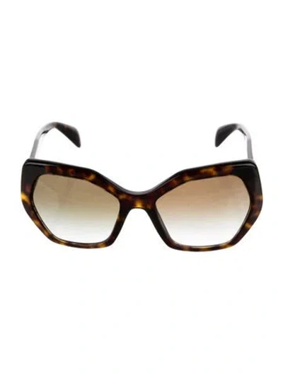 Pre-owned Prada Oversize Gradient Sunglasses In Brown