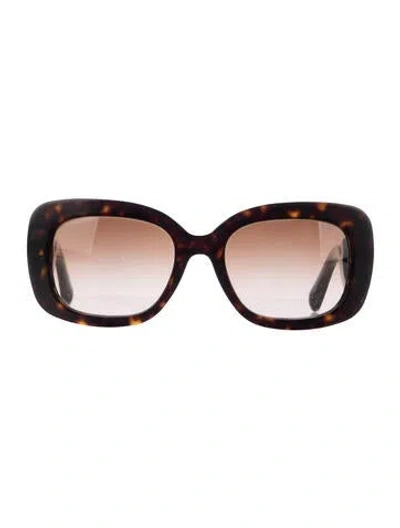 Pre-owned Prada Oversize Gradient Sunglasses In Brown