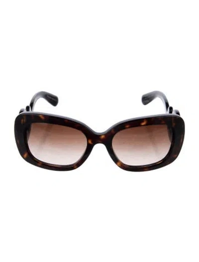 Pre-owned Prada Oversize Gradient Sunglasses In Brown
