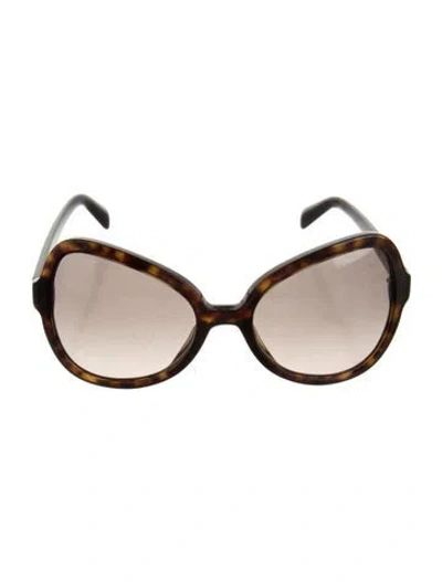 Pre-owned Prada Oversize Gradient Sunglasses In Brown