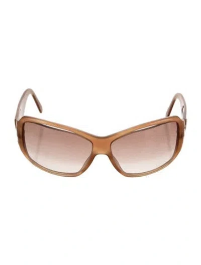Pre-owned Prada Oversize Gradient Sunglasses In Brown