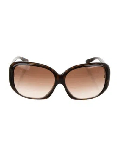 Pre-owned Prada Oversize Gradient Sunglasses In Brown