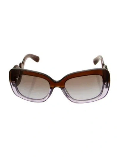 Pre-owned Prada Oversize Gradient Sunglasses In Brown/purple