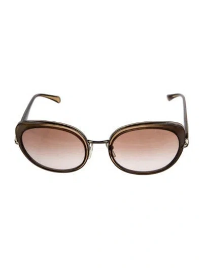 Pre-owned Prada Oversize Gradient Sunglasses In Burgundy