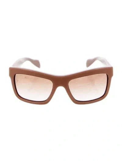 Pre-owned Prada Oversize Gradient Sunglasses In Burgundy