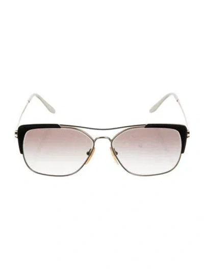 Pre-owned Prada Oversize Gradient Sunglasses In Gold