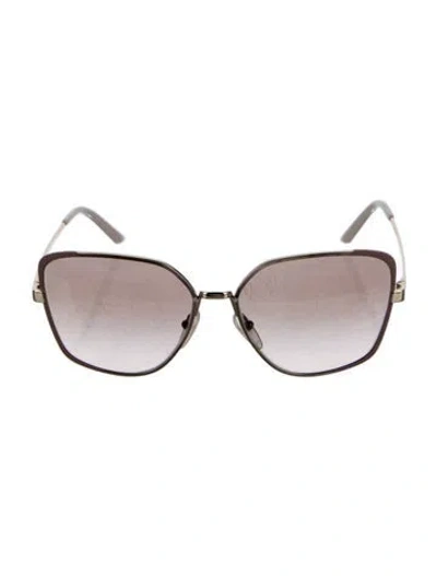 Pre-owned Prada Oversize Gradient Sunglasses In Gold