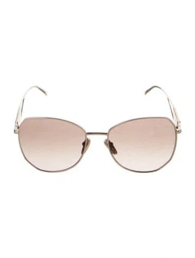 Pre-owned Prada Oversize Gradient Sunglasses In Gold