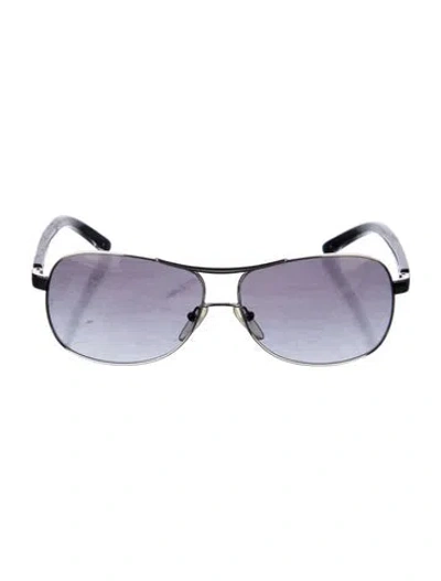 Pre-owned Prada Oversize Gradient Sunglasses In Silver