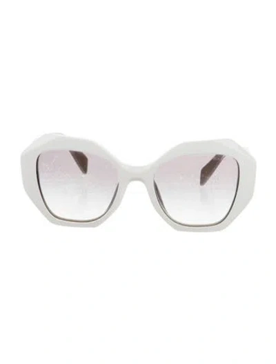 Pre-owned Prada Oversize Gradient Sunglasses In White