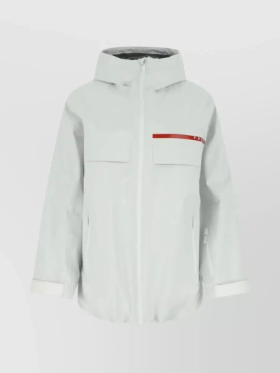 Prada Oversize Hooded Gore-tex® Jacket In Grey