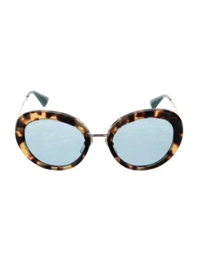 Pre-owned Prada Oversize Mirrored Sunglasses In Multi
