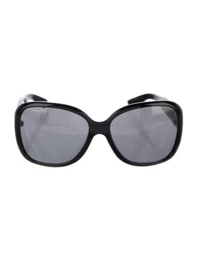 Pre-owned Prada Oversize Tinted Sunglasses In Black