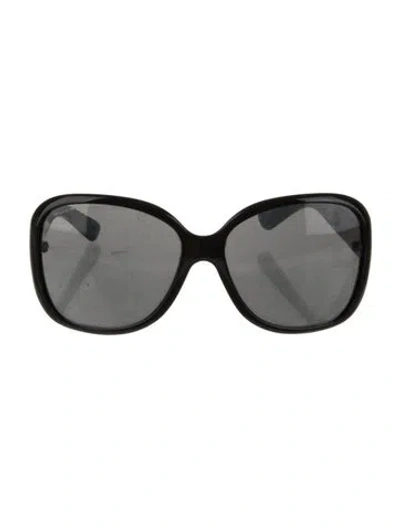 Pre-owned Prada Oversize Tinted Sunglasses In Black