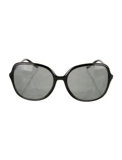 Pre-owned Prada Oversize Tinted Sunglasses In Black