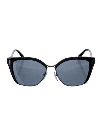 Pre-owned Prada Oversize Tinted Sunglasses In Black