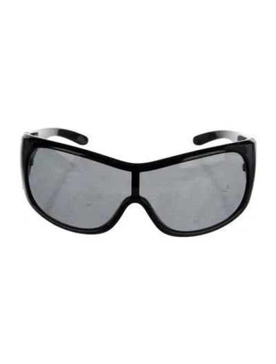 Pre-owned Prada Oversize Tinted Sunglasses In Black