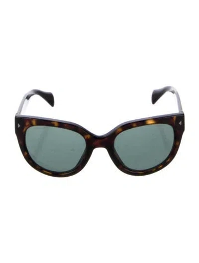 Pre-owned Prada Oversize Tinted Sunglasses In Black