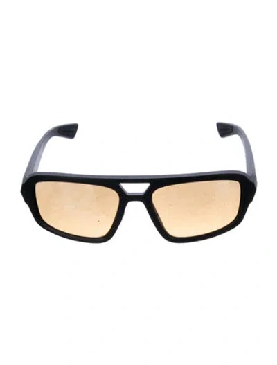 Pre-owned Prada Oversize Tinted Sunglasses In Black