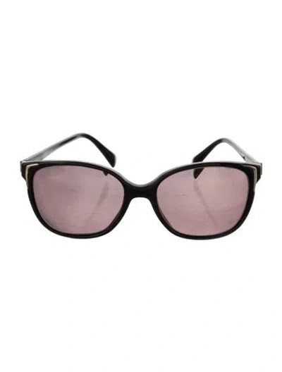 Pre-owned Prada Oversize Tinted Sunglasses In Black