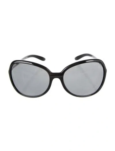 Pre-owned Prada Oversize Tinted Sunglasses In Black