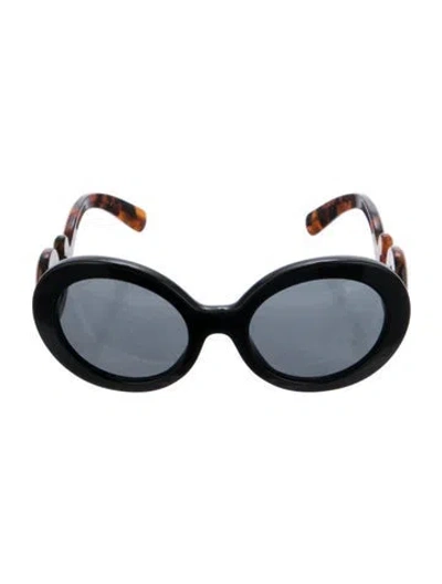 Pre-owned Prada Oversize Tinted Sunglasses In Black