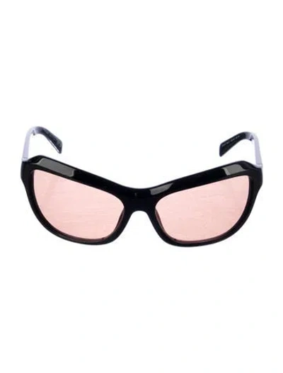 Pre-owned Prada Oversize Tinted Sunglasses In Black