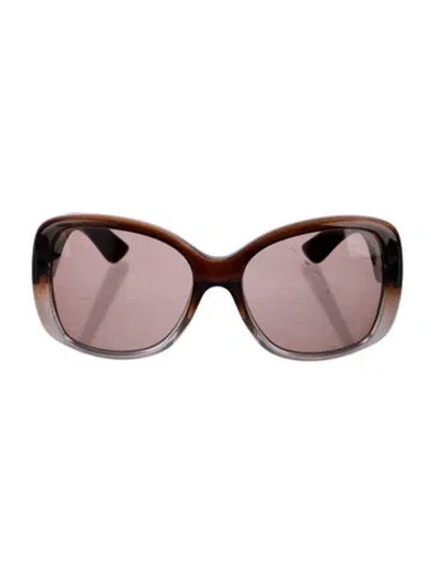 Pre-owned Prada Oversize Tinted Sunglasses In Brown