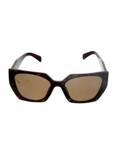 Pre-owned Prada Oversize Tinted Sunglasses In Brown