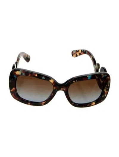 Pre-owned Prada Oversize Tinted Sunglasses In Brown