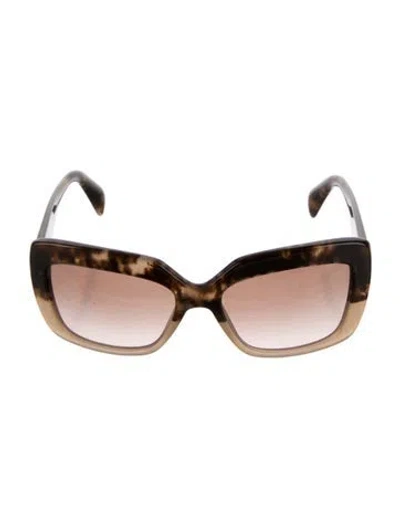 Pre-owned Prada Oversize Tinted Sunglasses In Brown