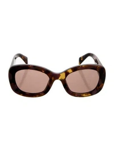 Pre-owned Prada Oversize Tinted Sunglasses In Brown