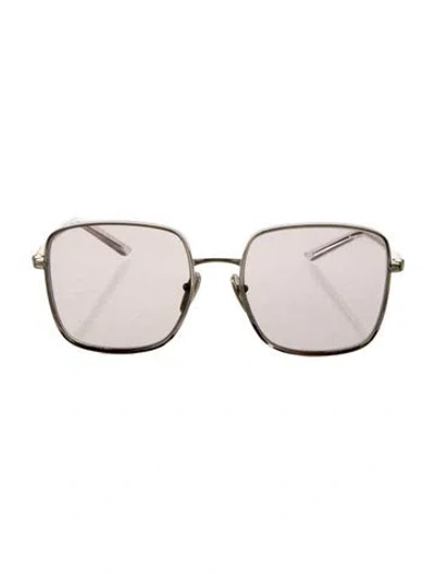 Pre-owned Prada Oversize Tinted Sunglasses In Silver