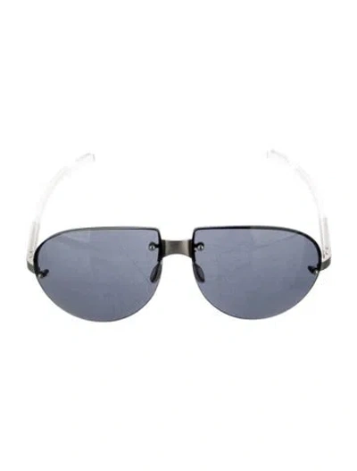 Pre-owned Prada Oversize Tinted Sunglasses In Transparent