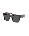 Prada Oversized Geometric Eyewear With Dark Grey Lenses