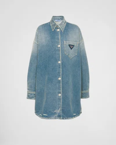 PRADA OVERSIZED ORGANIC DENIM SHIRT