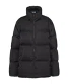 Prada Oversized Re-nylon Down Jacket In Black