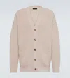 Prada Cashmere Oversized Cardigan In Beige