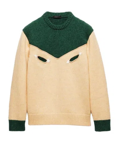 PRADA OVERSIZED SHETLAND WOOL SWEATER