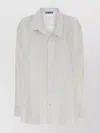 Prada Oversized Shirt With Long Cuffed Sleeves In White