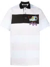 Prada Oversized Stripe Polo Shirt In White