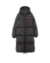 Prada Oversized Technical Re-nylon Down Coat In Black