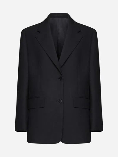 Prada Blazer Jacket In Nero