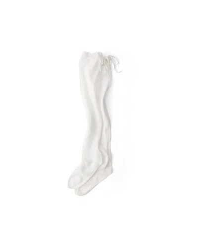 Prada Over-the-knee Cotton Socks In Natural