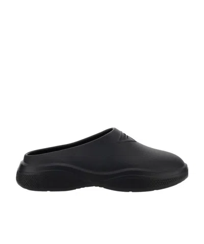 Prada Overwear Muller Shoes In Black