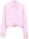 Prada Oxford Cotton Shirt In Pink