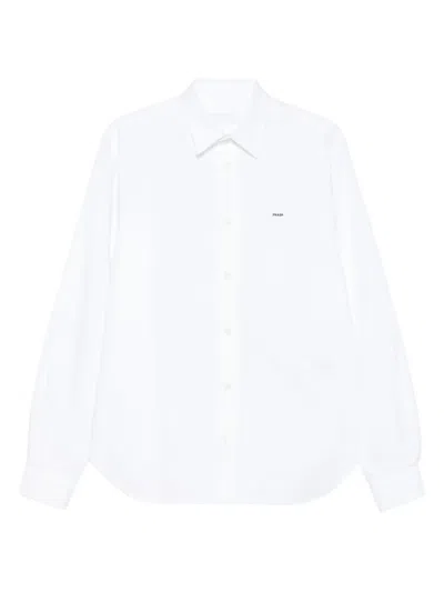 Prada Oxford Cotton Shirt In White
