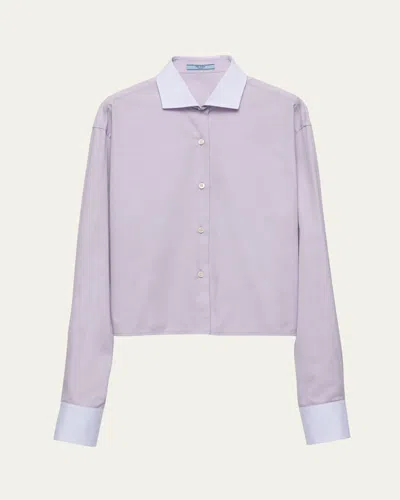 PRADA OXFORD POPLIN BUTTON DOWN TOP