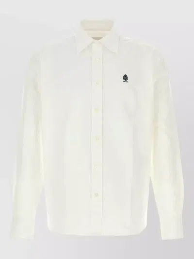 Prada Oxford Shirt Long Sleeves Buttoned Cuffs Collar In Nude