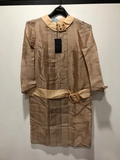 Pre-owned Prada P344m Organza Bicolor 100% Silk Dress - Size 4 / 6 Us - 40  $2600